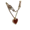 Collier de créateur pour femmes, classique, trèfle, coeur, pendentif, breloque à la mode, or 18 carats, bijoux de luxe en acier titane
