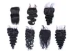 4x4 Dantel Kapatma Düz Vücut Gevşek Derin Su Dalgası Kinky Curl Prepucked Nautral Hairlin3112662