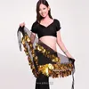 Stage Wear Belly Dance Costume For Women Sequin Dancing Belt Tassel Hip Wrap Bellydance Sexy Scarf With Coin