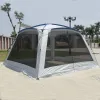 Abris 58 personnes Ulterlarge 365*365*210CM haute qualité grand gazébo abri solaire tente De Camping Carpas De Camping tente De plage