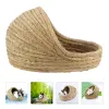 Burar Rabbit Nest Toy Bunny Houses Dwarf Hamster Syrian Cage Ferrets Cages Straw Pet Cave Hideout Hut