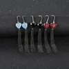 Boucles d'oreilles pendantes en argent S925, véritables bijoux de styliste, pompon d'amour naturel, Design Premium, Agate noire, haute qualité