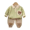 Primavera e set Bambino da 0 a 1 anno 3 Cartone animato 4 Bello 5 2 Abbigliamento per bambini Tendenza autunnale per ragazzi