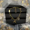 Роскошный браслет-цепочка с цветочным принтом и буквами, оригинальный дизайнерский модный женский браслет с подвесками из 18-каратного золота и посеребренного браслета, браслет-цепочка-манжета, ювелирные изделия