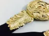 Bags Wholesale Gold Lion Head Belt Fashion Women's Metal Obi Women Brand Designer Women's Elastic Strap Dresses