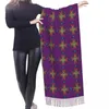 Шарфы стильный разноцветный узор в арабском стиле шарф с кисточками женские зимние теплые шали накидки женские роскошные универсальные