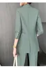 Damen Zweiteilige Hosen 2024 Design Sense Pendelanzug Zweiteiliges Set Hosenanzüge Damen Kleidung Sets Mode Eleganter dünner Stil