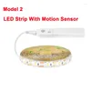 Night Lights 1M/2M/3M DC 5V Motion Sensor LED Light Kitchen Lighting Cupboard Closet Bed Room PIR Detector Strip Lamp