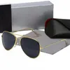 Uomini occhiali da sole classici occhiali da sole retrò designer di lussuoso designer di telai in metallo occhiali da sole bande di donne con lenti in vetro in scatola B8SA#