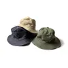 Cappelli a secchiello in tela Uomo Donna Cappellini vintage solidi di alta qualità Logo superiore Lavaggio regolabile Crea vecchi cappelli253M