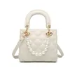 Nowy przyjazd PVC Crossbody ramię górna rączka Pearl Ladies torebki galaretki mini torba dla dziewcząt FMT-4405