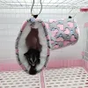 Cages Hamster House Warm Soft Beds Tunnel Rodent Cage Printed Hammock Tunnel for Rats Cotton Guinea Pig Accessories Small Animal