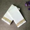 Serviettes 50 Pcs Golden Floral Printed Napkin Birthday Party Thicken Paper Towel Handkerchief for Wedding Party Decor (40x30cm)