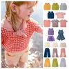 T-shirts Kids Sets 24 New Summer Products for Boys Girls Kp Modal Cotton Cool Knitted Tops Girls Bell Bottoms Kids Clothes Girls ldd240314