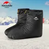 Clothings Naturehike Outdoor Winter Goose Down Ultralight 80G Foot Cover Shoes Unisex Windproof Waterproof Foot Shoes Keep Warm Shoes