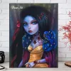 Stitch 5D Kurtis Rykovich Fantasy Fairy Art Peinture Diamant Broderie Kits Horreur Dessin Animé Fille Point De Croix Image Mosaïque Décor À La Maison