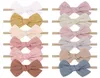 Hoofdbanden voor babymeisjes Nylon Strik Effen kleur Haarbanden Kinderen Kinderen Eenvoudig Zacht Haaraccessoires Strik Hoofddeksels voor peuter KHA316492547