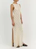 Casual Dresses Crochet Cover Ups For Women Sexy Knitted See Through Bodycon Maxi Dress Beach Swimwear