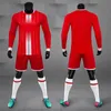 Maglia da calcio per bambini per adulti Personalizza magliette uniformi da calcio a maniche lunghe da uomo Abbigliamento sportivo da futsal Tuta da allenamento Abbigliamento sportivo 240312