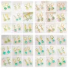 Earrings Yunkingdom 36 Pairs/lot White Blue Red CZ Hoop Earrings Gold Color Earrings for Women Fine Earing Sets Fashion Jewlery Wholesale