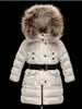 2019 Kids039S Girl Women Boy Jacket Stake Parkas With Hood for Girls Dark Dark Down Down Down Buded REAL Real 100 Fur Wint2175810