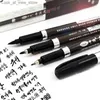 Fountain Penns Fountain Pennor 3 st / Lot Calligraphy Pen for Signature Chinese Words Learning Brush Pennor Set Art Marker Pender Stationery School Supplies Q240314