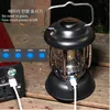 Retro Draagbare Campinglantaarn 6000mAh Outdoor Kerosine Vintage Kamplamp 3 Verlichtingsmodi Tentlicht voor Wandelen Klimmen Tuin 240314
