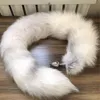 100cm/39.3" -Real Cross Fox Fur Tail Plug Anal Plug Adult Sweet Sex Games Party Costume Cosplay Toys