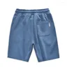 Shorts masculinos 2024 380g qualidade pesada casual para casais verão esportes tendência cor calças soltas meio