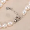 Hengsheng AAA 7-8mm naturligt sötvatten pärlhalsband kvinnliga smycken halsband 925 silver vitrosa lila riktiga pärlsmycken 240305