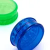 Smoking Accessories 3 Parts 60mm Plastic Herb Crusher Grinders Tobacco Grinder for Smoker