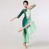 Palco desgaste clássico dança traje feminino crianças cheongsam prática étnica fã desempenho idades 4-12