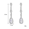 Headpieces Women's Teardrop Earrings - Bridal Oval Draping Delicate Cubic Zirconia Jewelry For Women