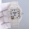 Moissanite Watch VVS1을위한 새로운 디자인 풀 다이아몬드 중간 Moissanite 시계