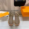 Designer Aspen Platform Clog Pantofole Sandali in denim da donna di lusso Classiche pantofole estive antiscivolo con plateau