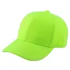 Berretto da baseball in twill tinta unita giallo verde brillante Cappello casual vuoto per donna Uomo Berretto a 6 pannelli arancione lime Visiera precurvata 240314