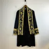 Satin High-end Personality Korean Japanees Wearing Windbreaker Mid Length Mens Coat Luxury Design Men Silk Sleepwear 240304