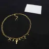 Elegante Frauen-Mädchen-Kristall-Charme-Ringe-Ketten-Halsketten-Halsketten-Markendesigner-Gold-Silber-überzogener Edelstahl-Anhänger-Mode-Schmuck-Hochzeits-Geschenke mit Kasten