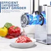 CHEFFANO Meat Grinder, Electric Meat Grinder and Sausage Maker Includes 3 Size Stainless Steel Sausage Stuffs, 2 Cutting Blades, 3 Grinder Plates, Plastic Sausage Tubes