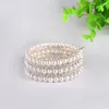 Charme Armbänder Chic Wickelarmband Frauen Mehrschichtige Perle Kristall Armreif Hochzeit Schmuck Zubehör Weibliche Party Braut Bijoux Geschenk