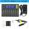 Liitokala lii-s8 batterijlader li-ion 3.7V nimh 1.2V li-fepo4 3.2V IMR 3.8V Charger voor 18650 26650 21700 26700 AA AAA