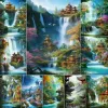 Number Landscape Chinese Garden DIY Painting By Numbers Set Acrylic Paints 40*50 Boards By Numbers Loft Wall Picture Crafts For Adults