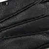 Gants d'hiver en cuir pour hommes, chauds et doux, noirs, Design de couture, mitaines en peau de daim, imitent la doublure en laine, 240314