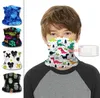 US Stock Bambini Maschera Bandana Sciarpa con filtro al carbone Cartone animato Ghetta per il collo Ragazzi Ragazze Antiscivolo Traspirante Copertura per il sole Ciclismo6850742