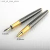 Fountain Penns Fountain Pens High Quality Gold Clip Metal Fountain Pen Office Business Writing Calligraphy Penns Ink Pender Stationery School Supplies Q240314