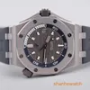 Relógio de pulso masculino AP Epic Royal Oak Offshore 15720ST Relógio masculino de titânio cinza disco máquinas automáticas mundialmente famoso relógio esportivo suíço