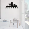 Rails Black Owl Metal Balkon Wallmounted Key Hook Decor Wieszknik Ubrania Klucz Uchwyt Klucz Organizator Haczyki Wieszkniki Przechowywanie