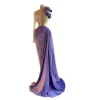 Velvet One Shoulder Prom Evening Dreess Beaded Ruffles Formal Dress for Women Elegant Mermaid Pleats Robe de BC14029