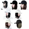 Berretto da baseball con berretti da baseball con estensioni dei capelli per cappelli da donna dritti a taglio corto