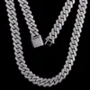 12mm Heren Cubaanse Link Chain Miami Iced Out Diamond Moissanite Cubaanse Ketting 925 Sterling Zilver Goud Hip Hop Sieraden